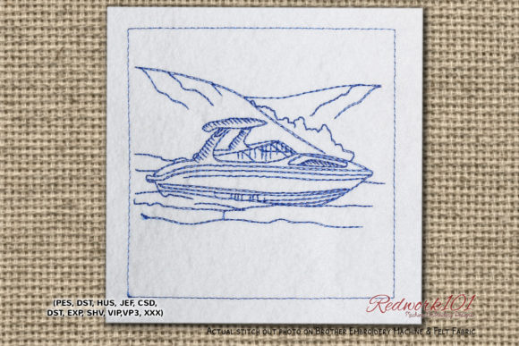 Bowrider Boat Redwork Embroidery Review
