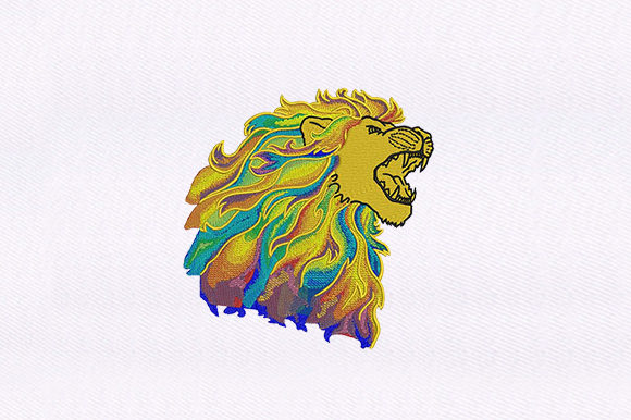 Color Fierce Lion Design Review for Embroidery Sellers