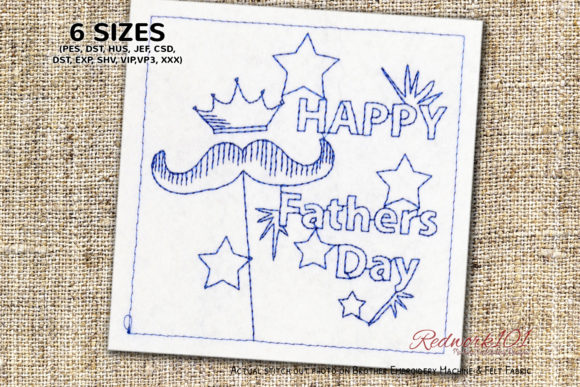Happy Fathers Day Lineart Review for Seasonal Embroidery