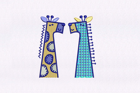 Playful Giraffes Design Review for Seasonal Embroidery