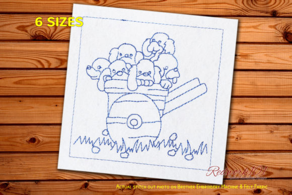 Puppies in Trolley Lineart Design Review