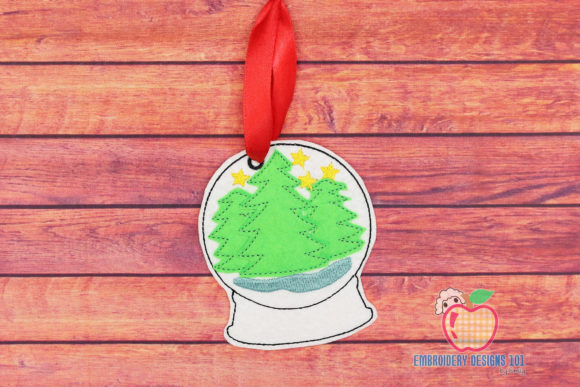 Snow Globe Christmas Tree Embroidery